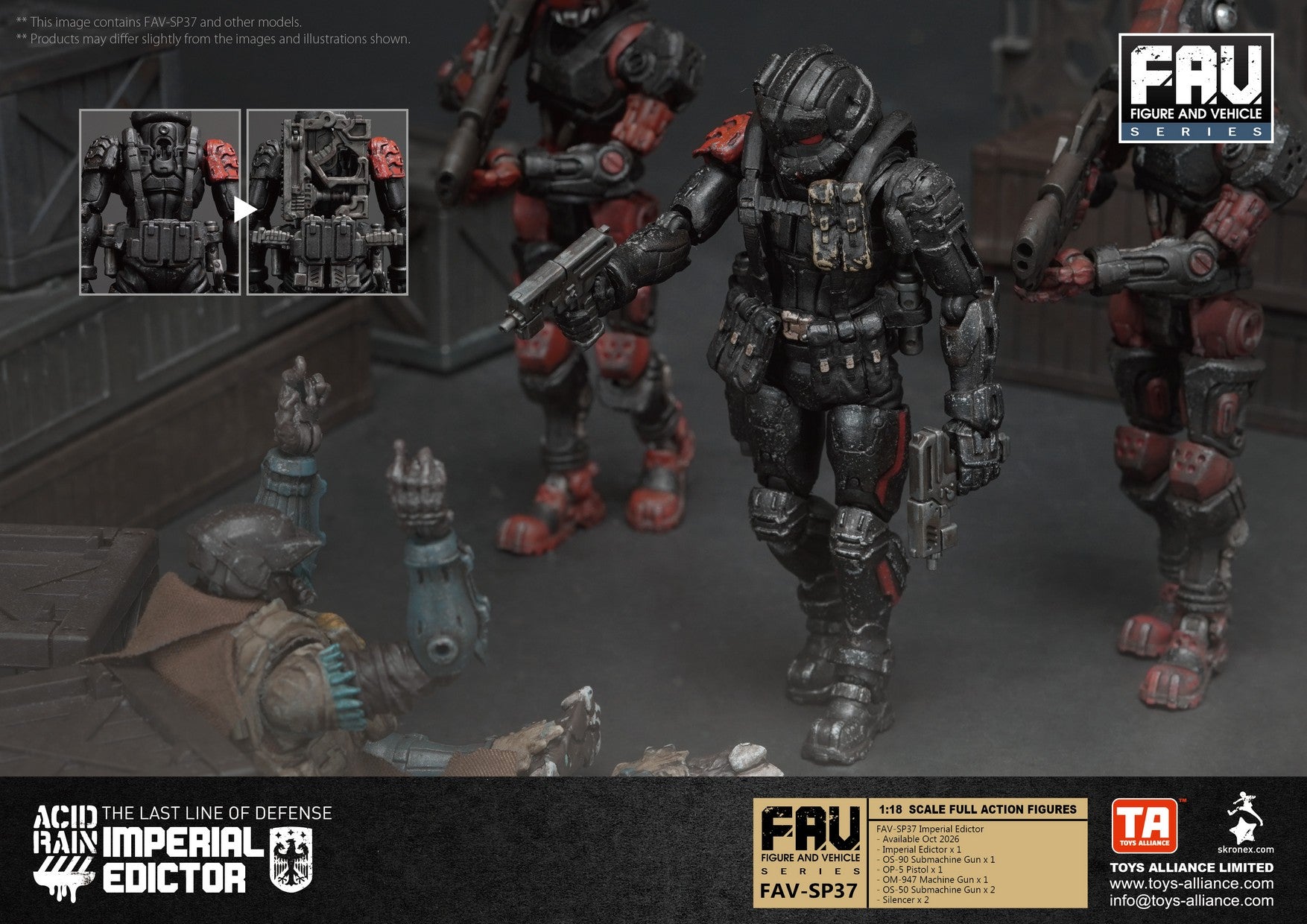Toy Alliance Acid Rain FAV-SP37 Imperial Edictor Action Figure Set