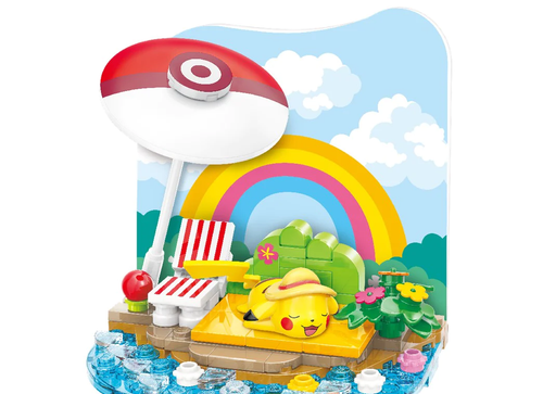 Load image into Gallery viewer, Qman Keeppley Building Blocks #K20222 Pokemon Sound Sunbathing Pikachu
