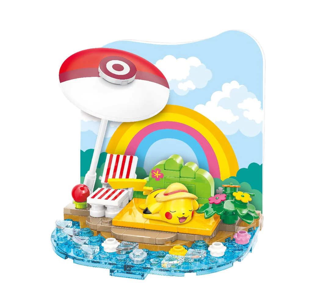 Qman Keeppley Building Blocks #K20222 Pokemon Sound Sunbathing Pikachu