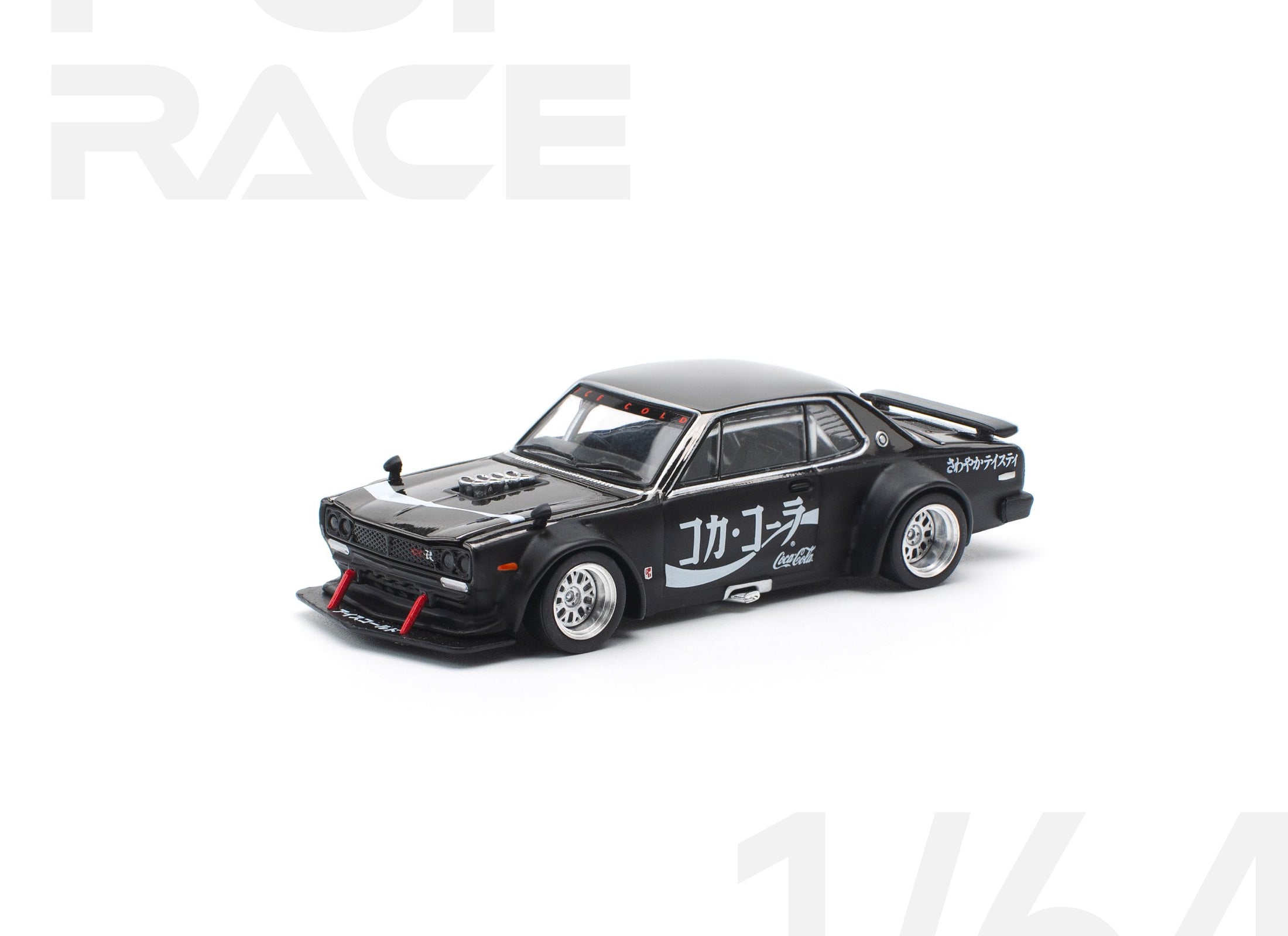 POP RACE 1/64 skyline GT-R drift hakosuka coca cola zero jp bk chrome