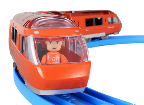 Load image into Gallery viewer, Takara Tomy Plarail S-52 Odakyu Romance Car Type 70000 Japan train with PlaKid
