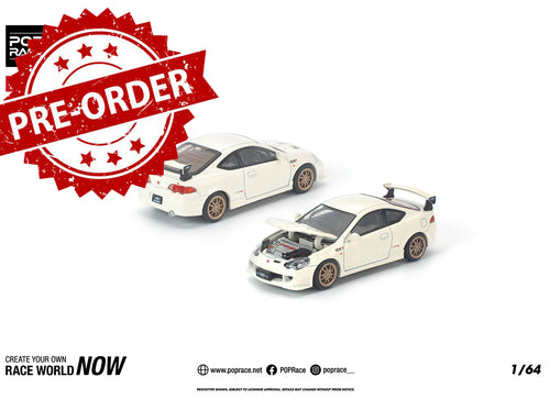 Load image into Gallery viewer, (Pre-order) POP RACE 1/64 HONDA DC5 MUGEN WHITE Diecast Model Car
