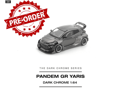 Load image into Gallery viewer, (Pre-order) POP RACE 1/64 PANDEM GR YARIS DARK CHROME Diecast Model Car PRDC-009
