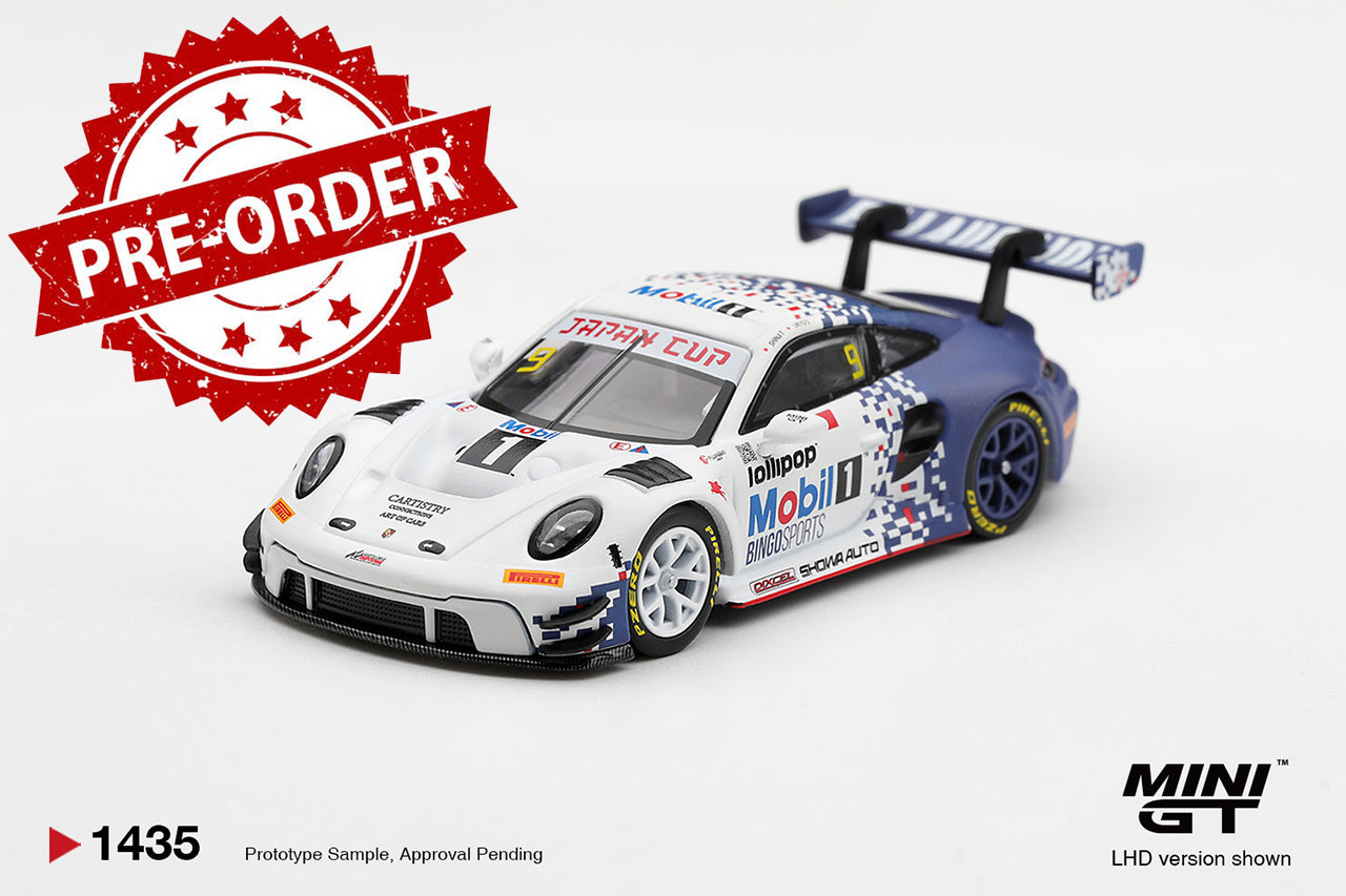 (Pre-order) Mini GT #1435 Porsche 911 GT3 R (992) #9 Bingo Racing with LM Corsa