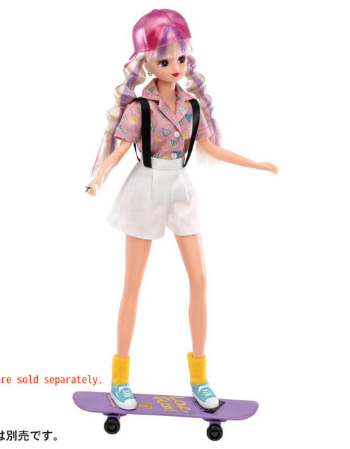 Load image into Gallery viewer, Takara Tomy Licca Chan Doll Accessory- Skateboard Street Dress Set
