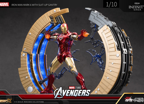 Load image into Gallery viewer, ZD Toys Marvel Avengers 1/10 MK6 With Suit-up Gantry Action Figure Set

