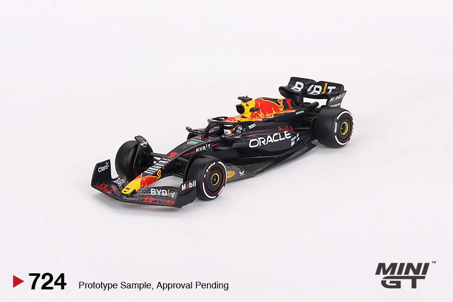 Mini GT #724 Oracle Red Bull Racing RB19 #1 Max Verstappen 2023 F1 MiJo Exclus.