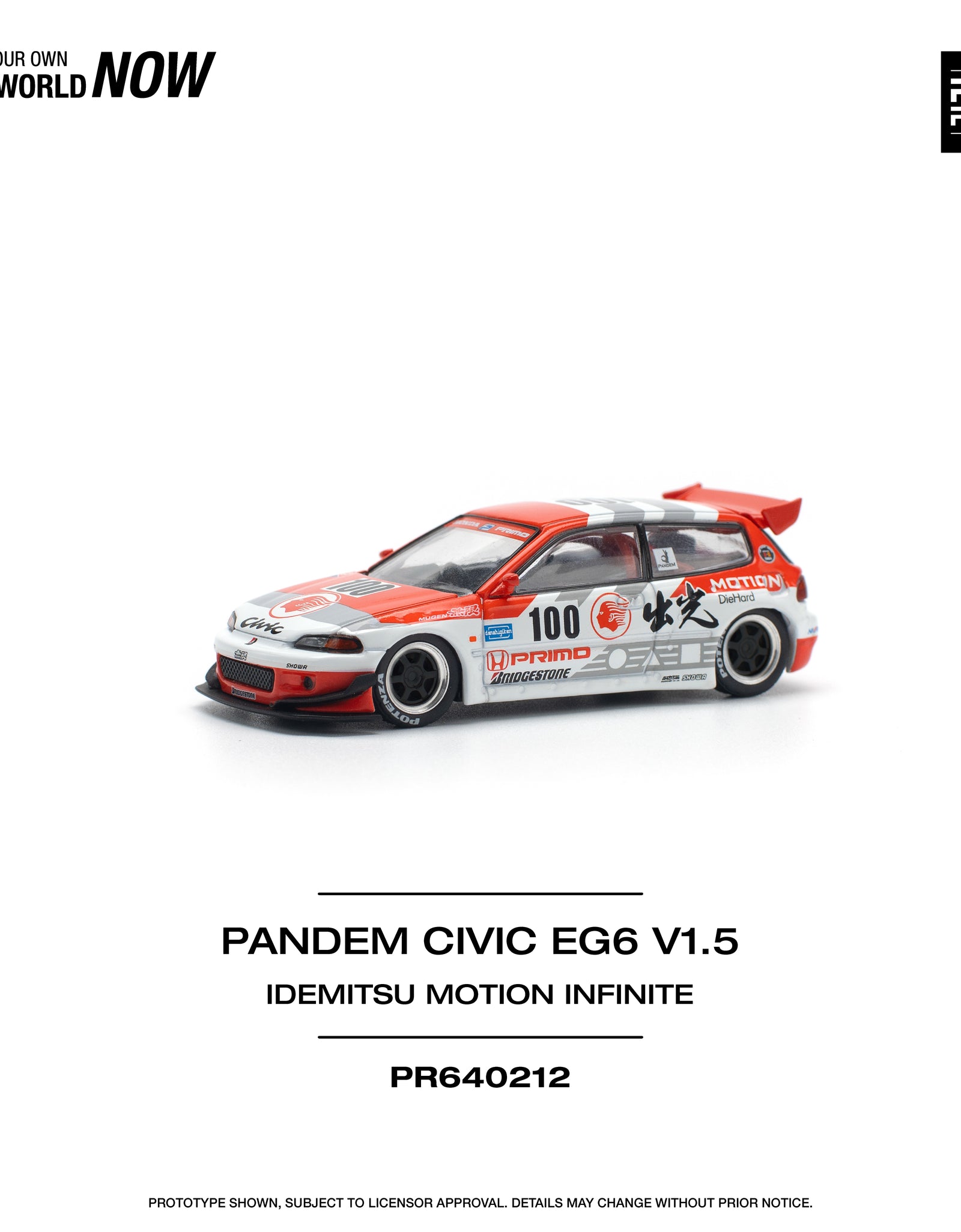 POPRACE 1/64 PANDEM CIVIC EG6 v1.5 IDEMITSU MOTION INFINITE Model