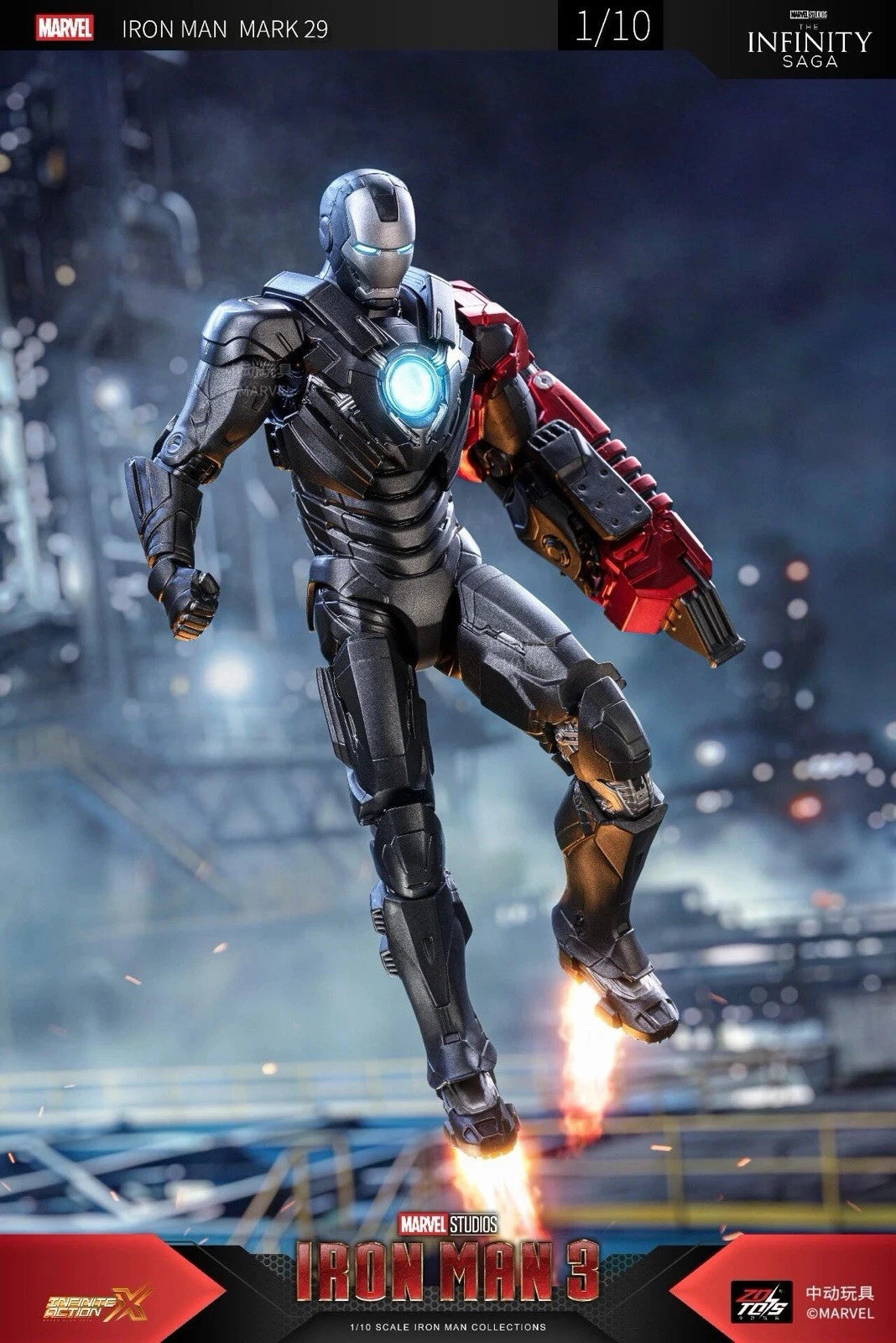 ZD Toys Marvel 1:10 6-inch Iron Man MK29 Action Figure Set