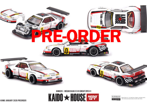 Load image into Gallery viewer, (Pre-order) Kaido House X Mini GT Nissan Silvia S13-R Circuit Spec V1 #KHMG251
