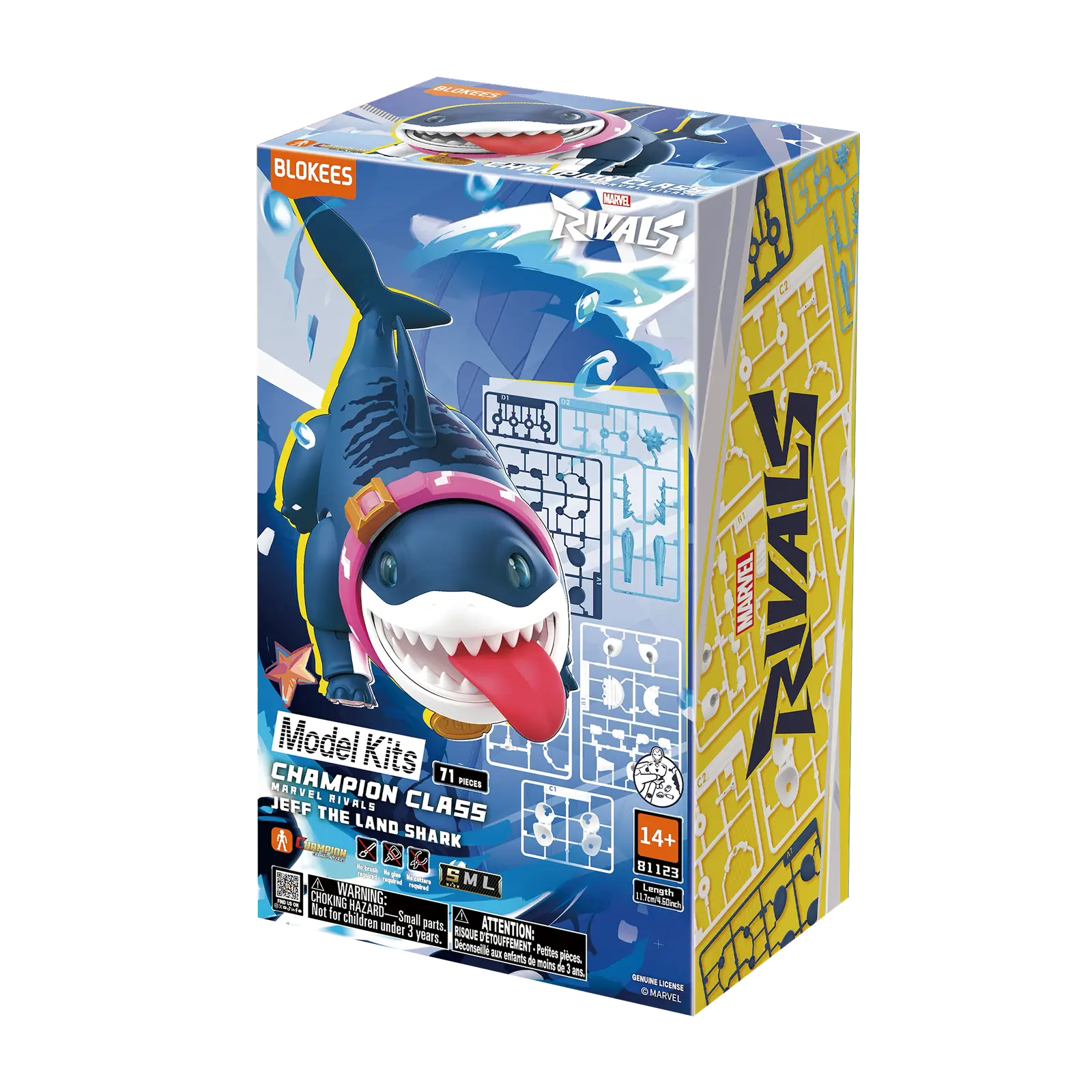 Blokees Marvel Rivals Champion Class Jeff The Land Shark Model Kit Action Figure