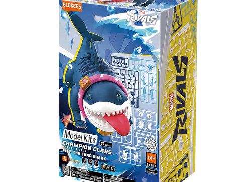 Load image into Gallery viewer, Blokees Marvel Rivals Champion Class Jeff The Land Shark Model Kit Action Figure
