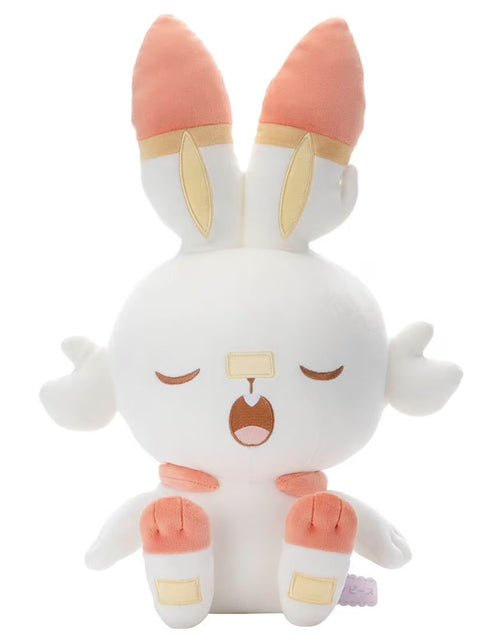 Load image into Gallery viewer, Takara Tomy Pokemon Pokepeace Plush (Good Night Ver.) Scorbunny Sleeping
