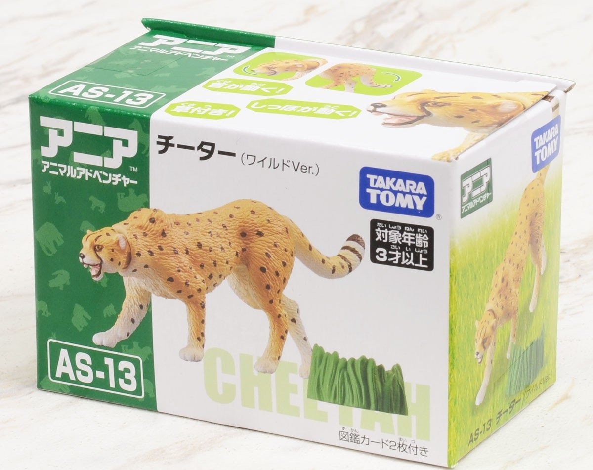 Takara Tomy ANIA Animal AS-13 Cheetah (Wild ver.) Mini Action Figure Toy Japan