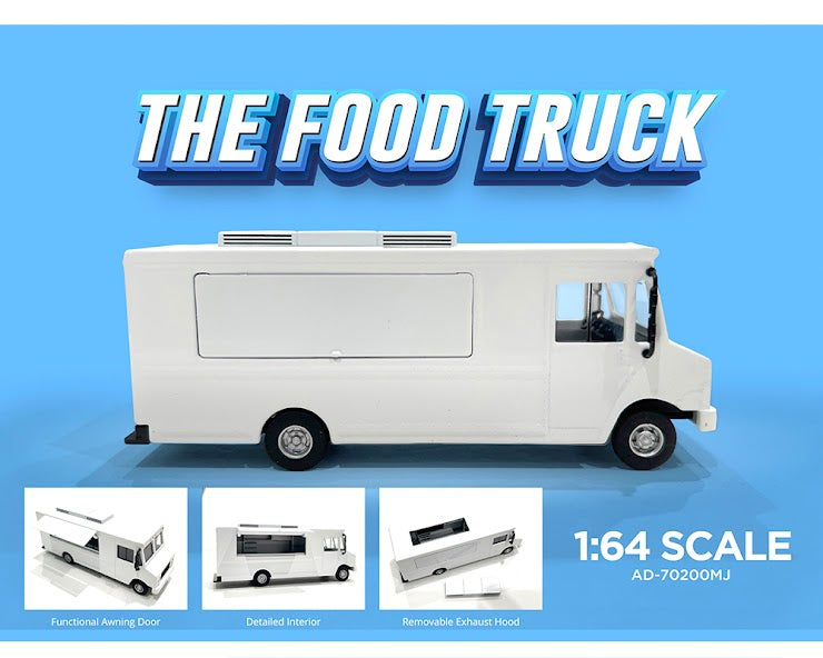American Diorama 1:64 Food Truck - Plain white  Model Car