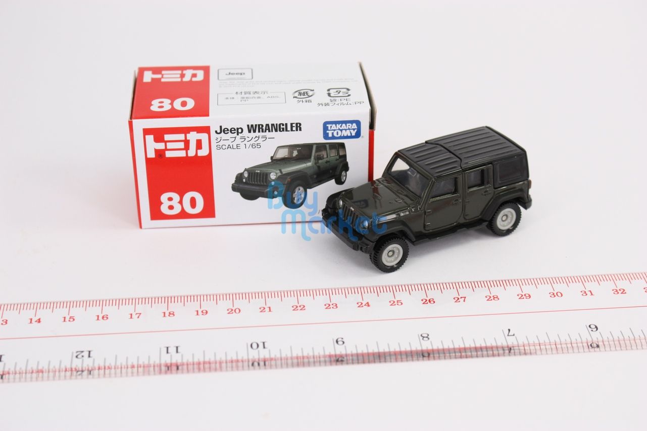 Takara Tomica Tomy #80 Jeep WRANGLER Black Scale 1/65 Diecast Toy Car