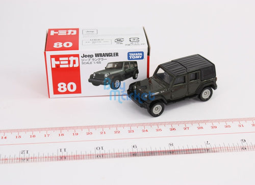 Load image into Gallery viewer, Takara Tomica Tomy #80 Jeep WRANGLER Black Scale 1/65 Diecast Toy Car
