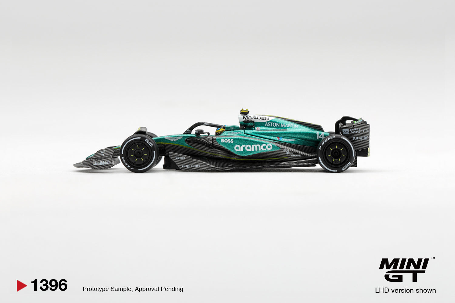 (Pre-order)Mini GT #1396 Aston Martin AMR24 #14 Fernando Alonso 2024 F1 LasVegas