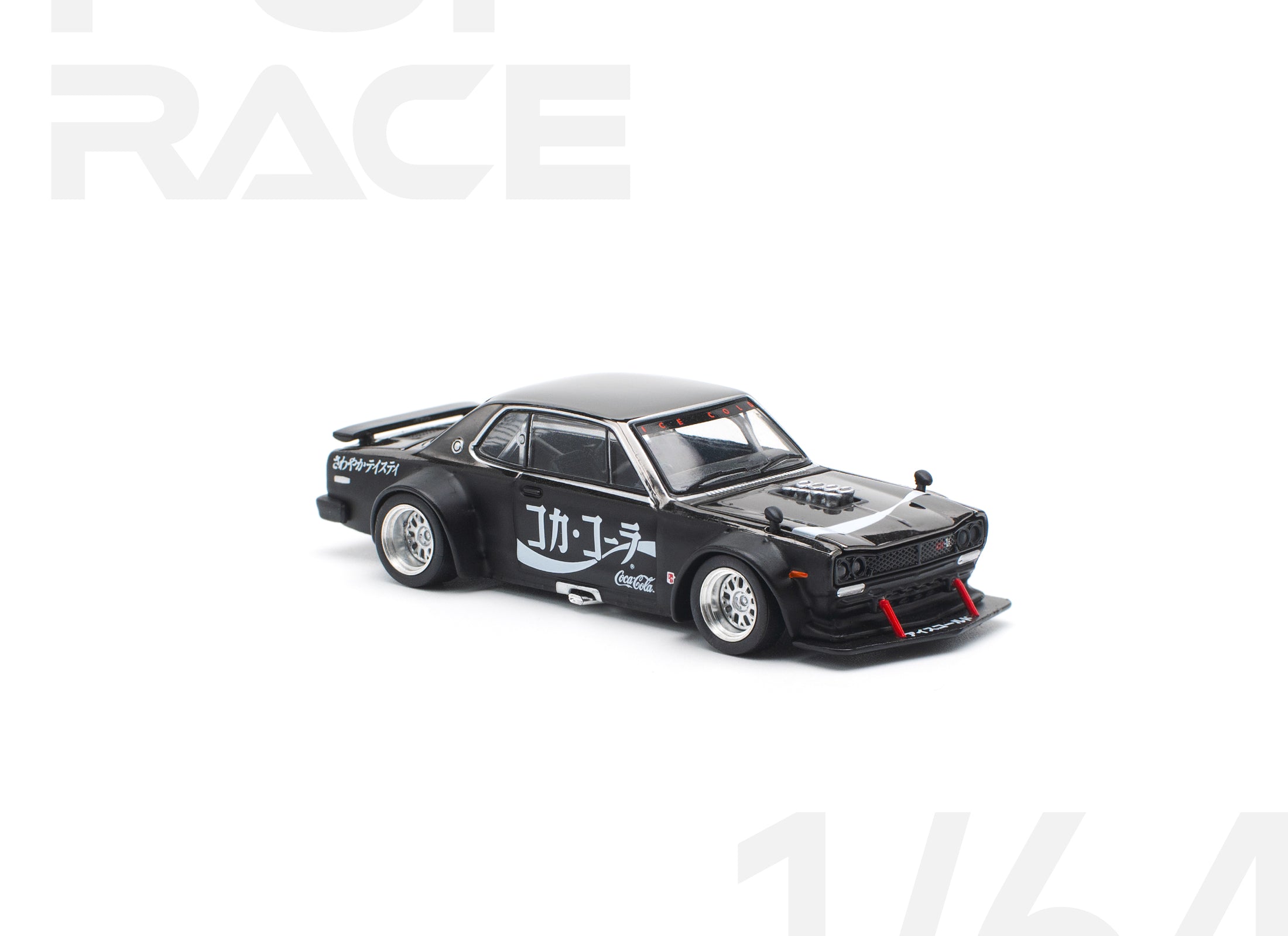 POP RACE 1/64 skyline GT-R drift hakosuka coca cola zero jp bk chrome