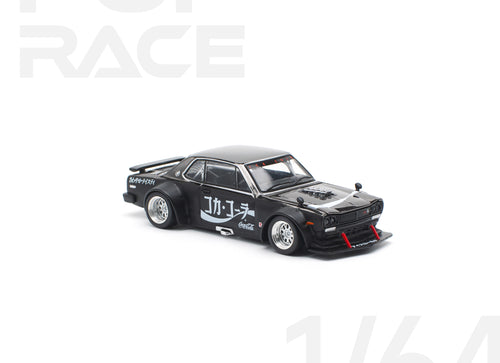 Load image into Gallery viewer, POP RACE 1/64 skyline GT-R drift hakosuka coca cola zero jp bk chrome

