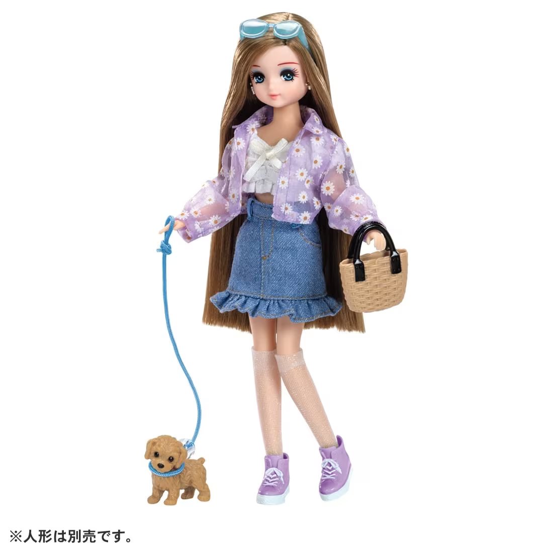 Takara Tomy Clothes Licca Hair Extensions Licca-chan Dress Set-Doggy and Walking