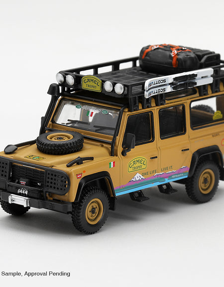 (Pre-order) Mini GT #1380 Land Rover Defender 110 1998 Camel Trophy Italy LHD