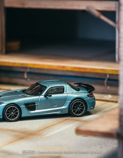 Load image into Gallery viewer, Tarmac Works 1/64 Mercedes-Benz SLS AMG Coupé Black Series Matte Blue
