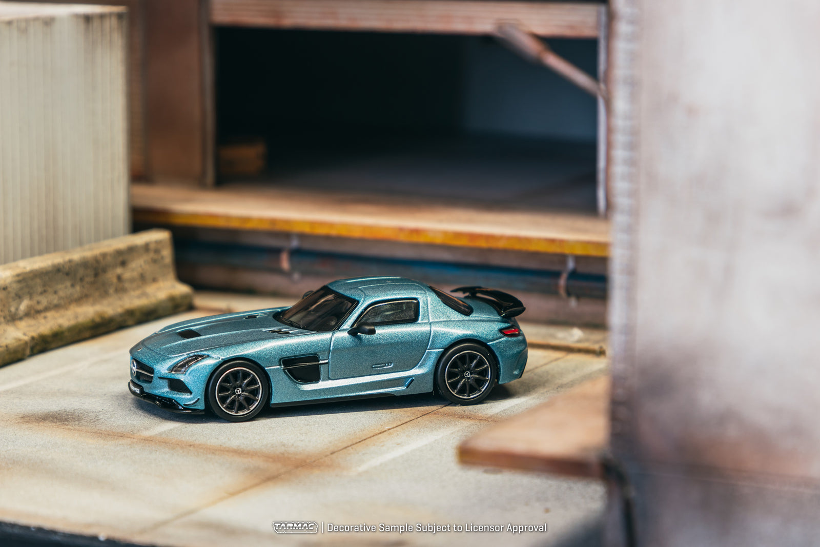 Tarmac Works 1/64 Mercedes-Benz SLS AMG Coupé Black Series Matte Blue