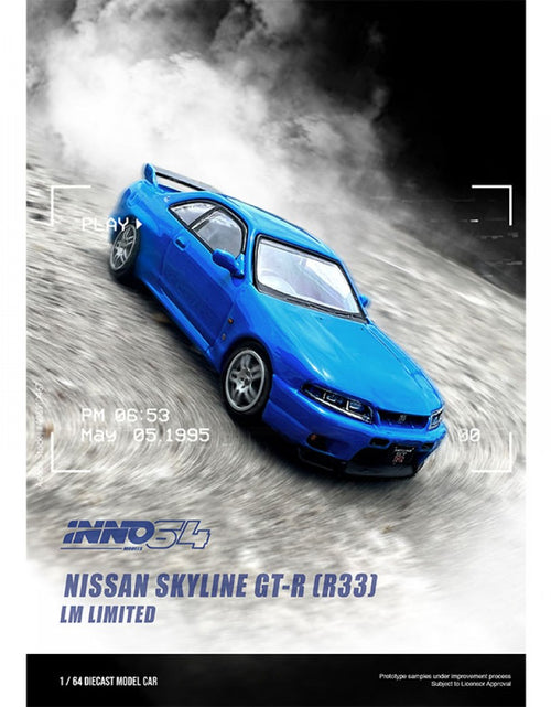 Load image into Gallery viewer, INNO64 1/64 NISSAN SKYLINE GT-R R33 LM LIMITED DIECAST SCALE MODEL CAR
