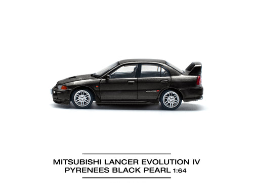 Load image into Gallery viewer, POP RACE 1/64 Mitsubishi lancer evolution iv pyrenees black pearl
