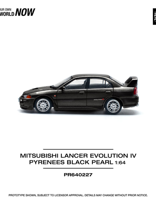 Load image into Gallery viewer, POPRACE 1/64 MITSUBISHI LANCER EVOLUTION IV PYRENEES BLACK PEARL
