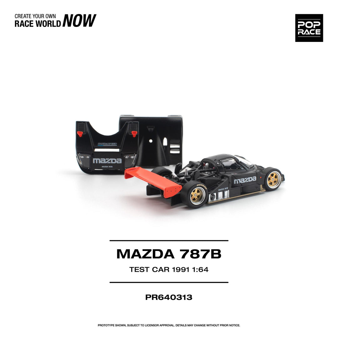(Pre-order) POP RACE 1/64 MAZDA 787B 1991 TEST CAR Diecast Model Car #PR640313