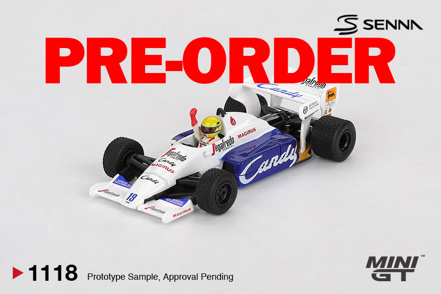 MINI GT #1118 Toleman TG184 #19 Ayrton Senna 1984 Monaco Grand Prix