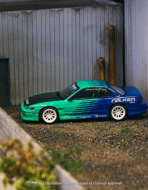 Load image into Gallery viewer, Tarmac Works 1/64 VERTEX Nissan Silvia (S13) Falken Model Car
