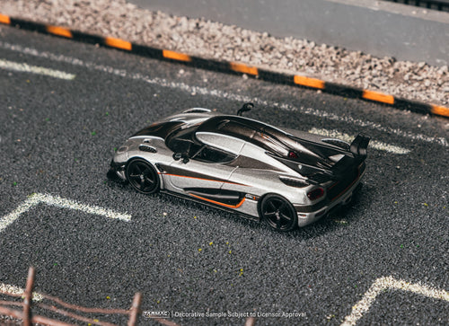Load image into Gallery viewer, (Pre-order) Tarmac Works 1/64 Koenigsegg One:1 Silver Diecast Model Car
