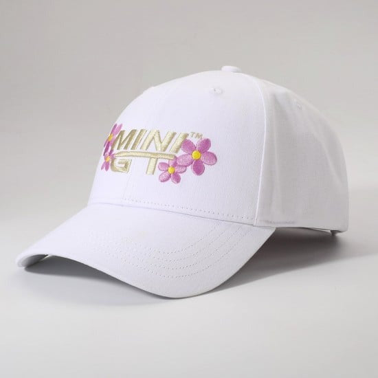 MINI GT Official Cap White with Pink Floral Logo (one size) #MGTOM038