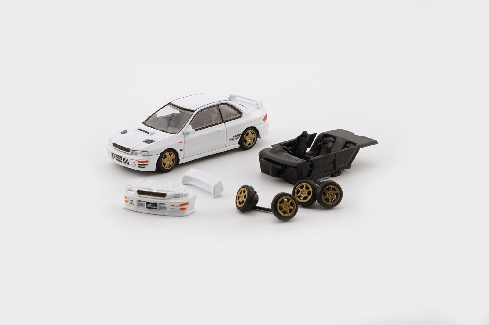 BMC 1/64 Die-cast Car - Subaru Impreza WRX Type R 3, 4-6  White (RHD)