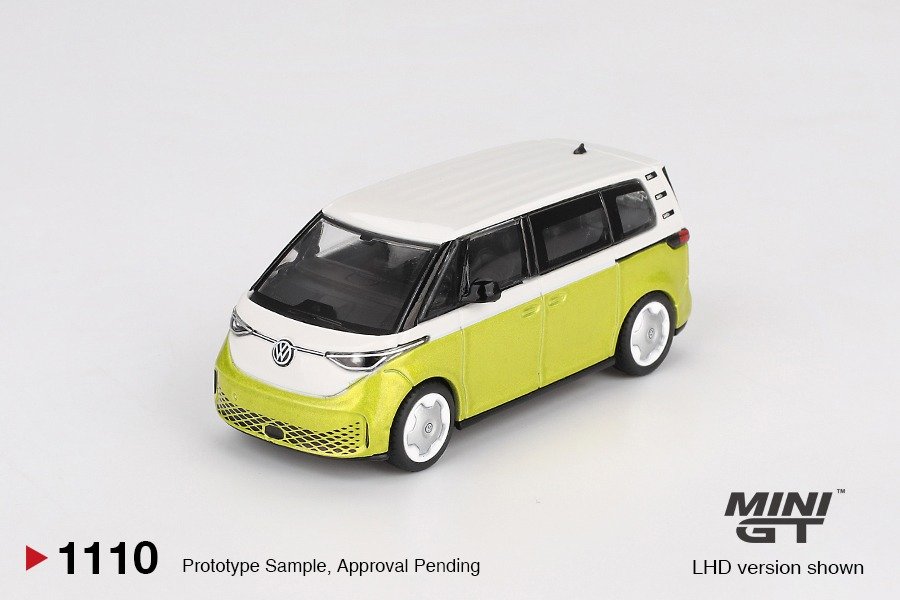 MINI GT #1110 Volkswagen ID.Buzz Candy White / Pomelo Yellow RHD