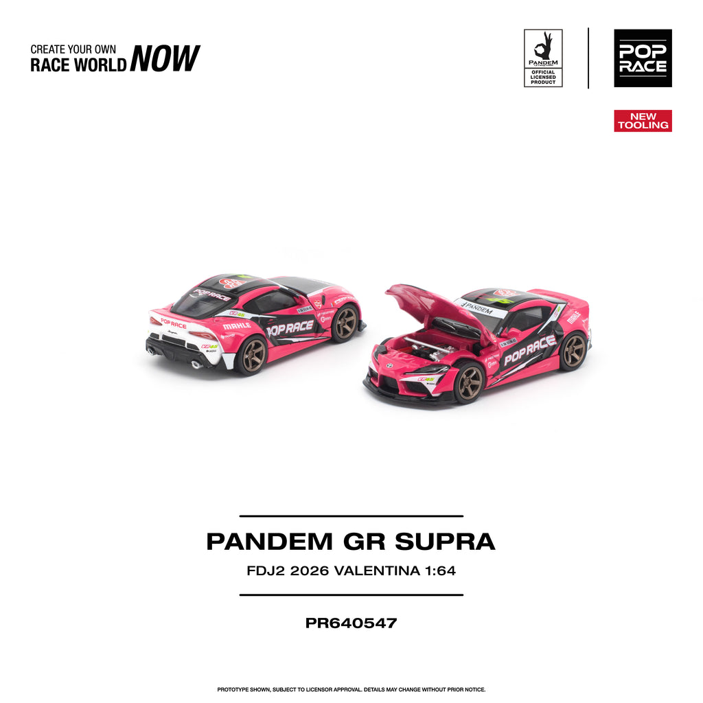 (Pre-order) POPRACE 1/64 - PANDEM GR SUPRA FDJ2 VALENTINA PIAZ Diecast Model Car
