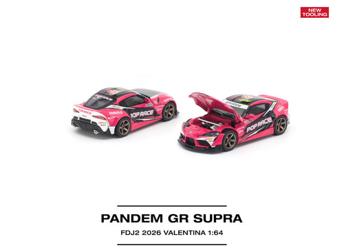 Load image into Gallery viewer, (Pre-order) POPRACE 1/64 - PANDEM GR SUPRA FDJ2 VALENTINA PIAZ Diecast Model Car
