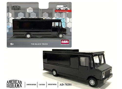 Load image into Gallery viewer, American Diorama 1:64 Food Truck series – The Black Truck Model Car
