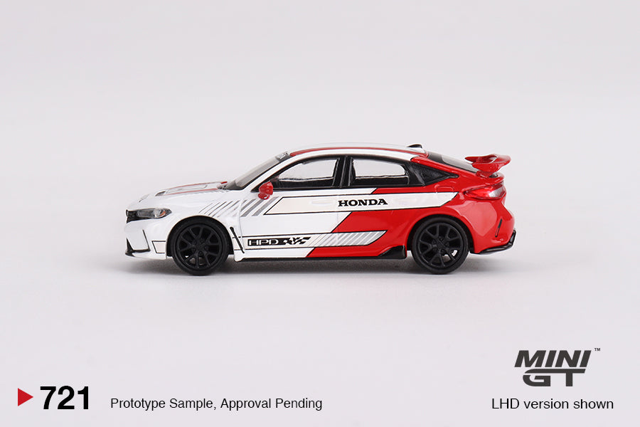 Mini GT #721 1/64 Honda Civic Type R #2 2023 Pace Car White Model