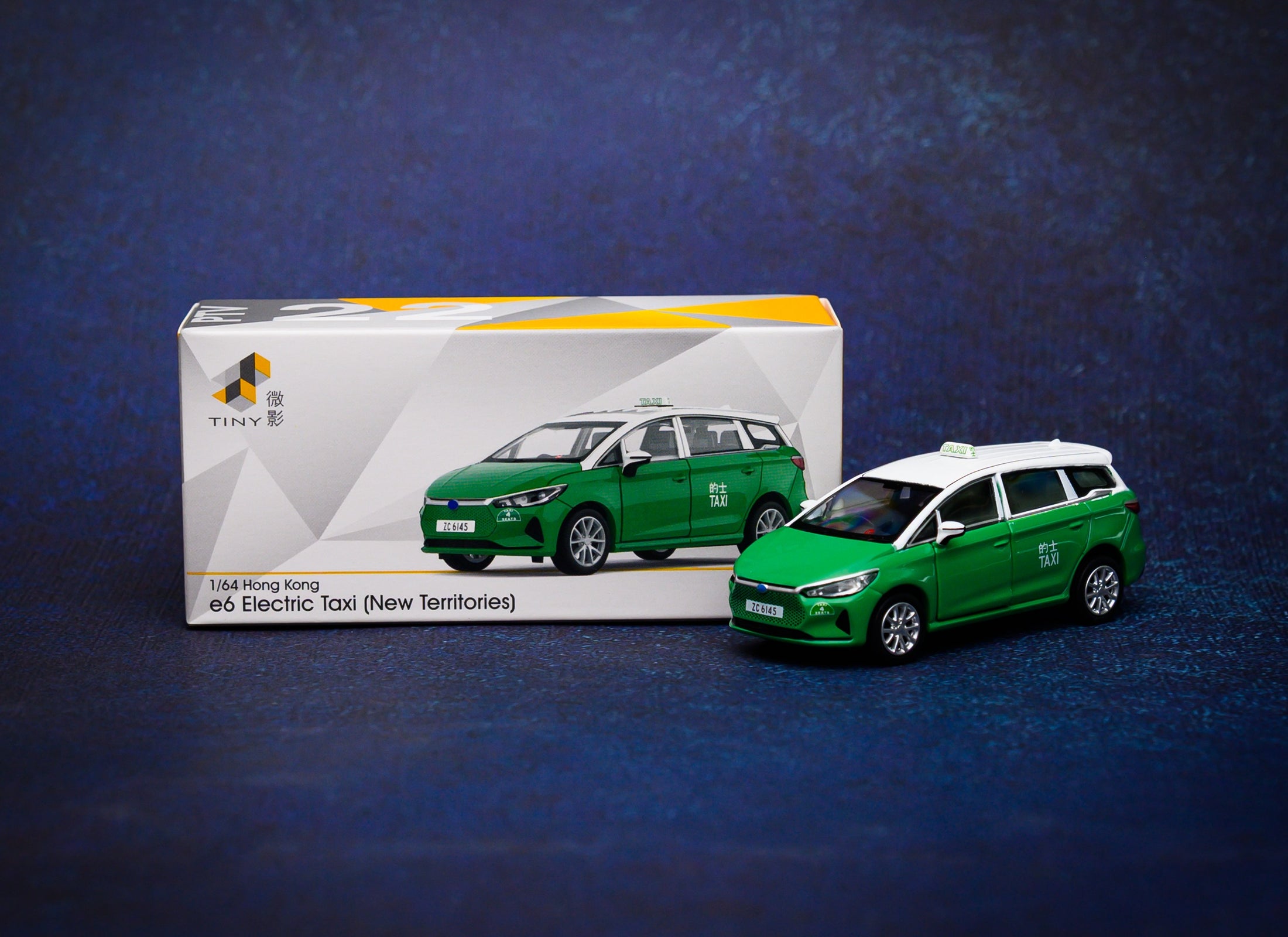 Tiny City PTV22 Die-cast Model Car - e6 Electric Taxi (New Territories) (ZC8145)