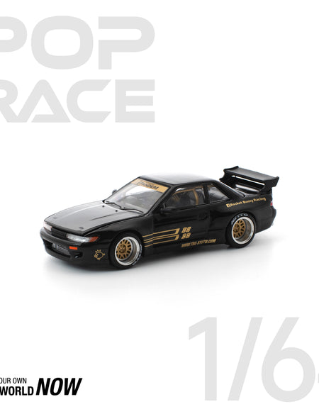POP RACE 1/64 PANDEM S13 - BLACK Diecast Model Car