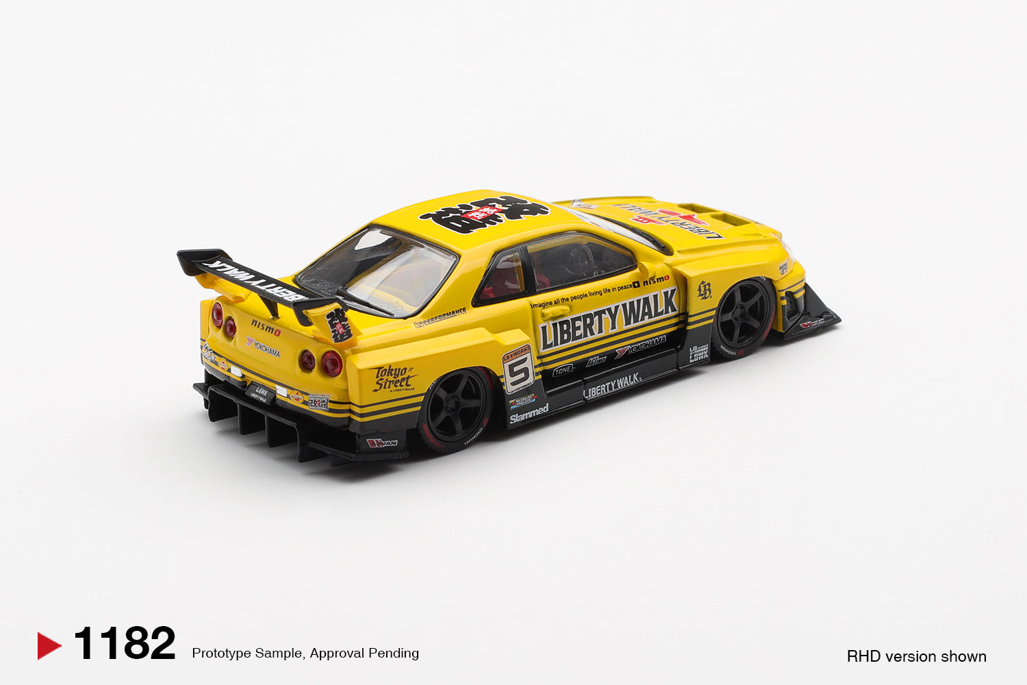 (Pre-order) MINI GT #1182 Nissan LB-ER34 Super Silhouette SKYLINE Sport Yellow