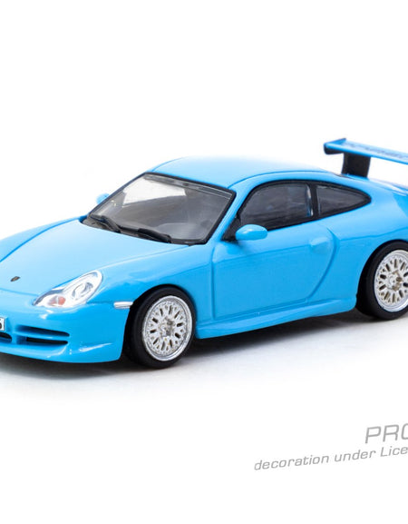 Tarmac Works 1:64 Porsche 911 GT3 (type 996) Light Blue Model Car