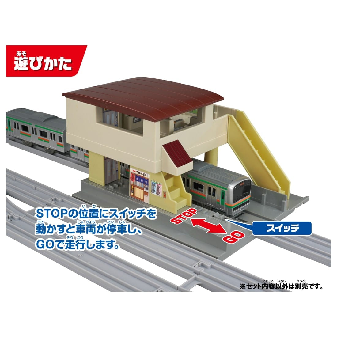 Takara Tomy Plarail Train Accessory Overhead Station & Bridge Over Railway Kit