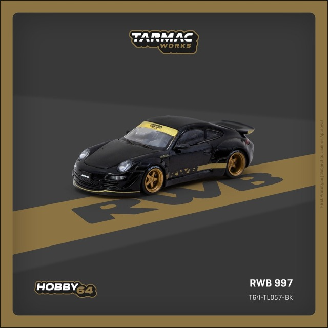 Tarmac Works RWB 997 Black 1/64 Diecast Model Car