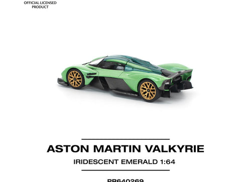 Load image into Gallery viewer, (Pre-order) POPRACE 1/64 ASTON MARTIN VALKYRIE IRIDESCENT EMERALD Model Car
