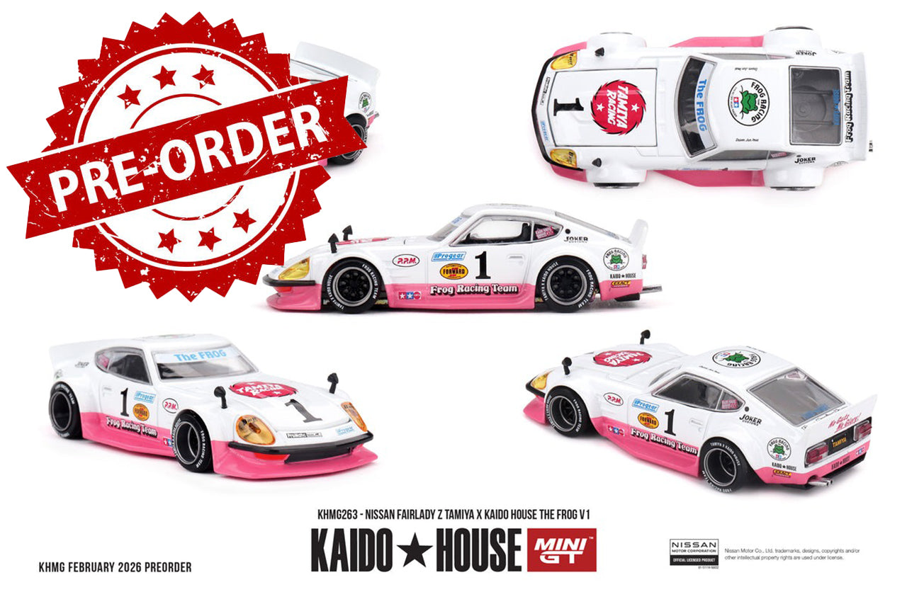(Pre-order) Kaido House X Mini GT Nissan Fairlady Z TAMIYA The FROG V1 #KHMG263